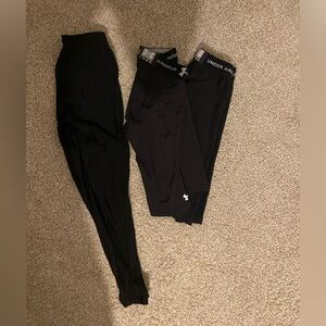 3 piece base layers. 2 Under Armour shorts and SB pants